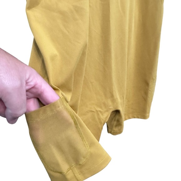 Girlfriend Collective Ochre Strappy Romper Dress w/ Built-In Shorts & Pockets M - Picture 4 of 8